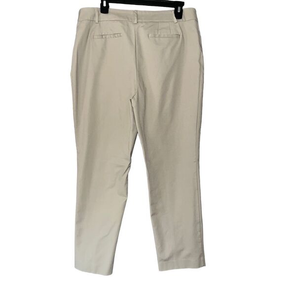 Dana Buchman khaki flat fronted cropped chinos pants 12 - Picture 1 of 6